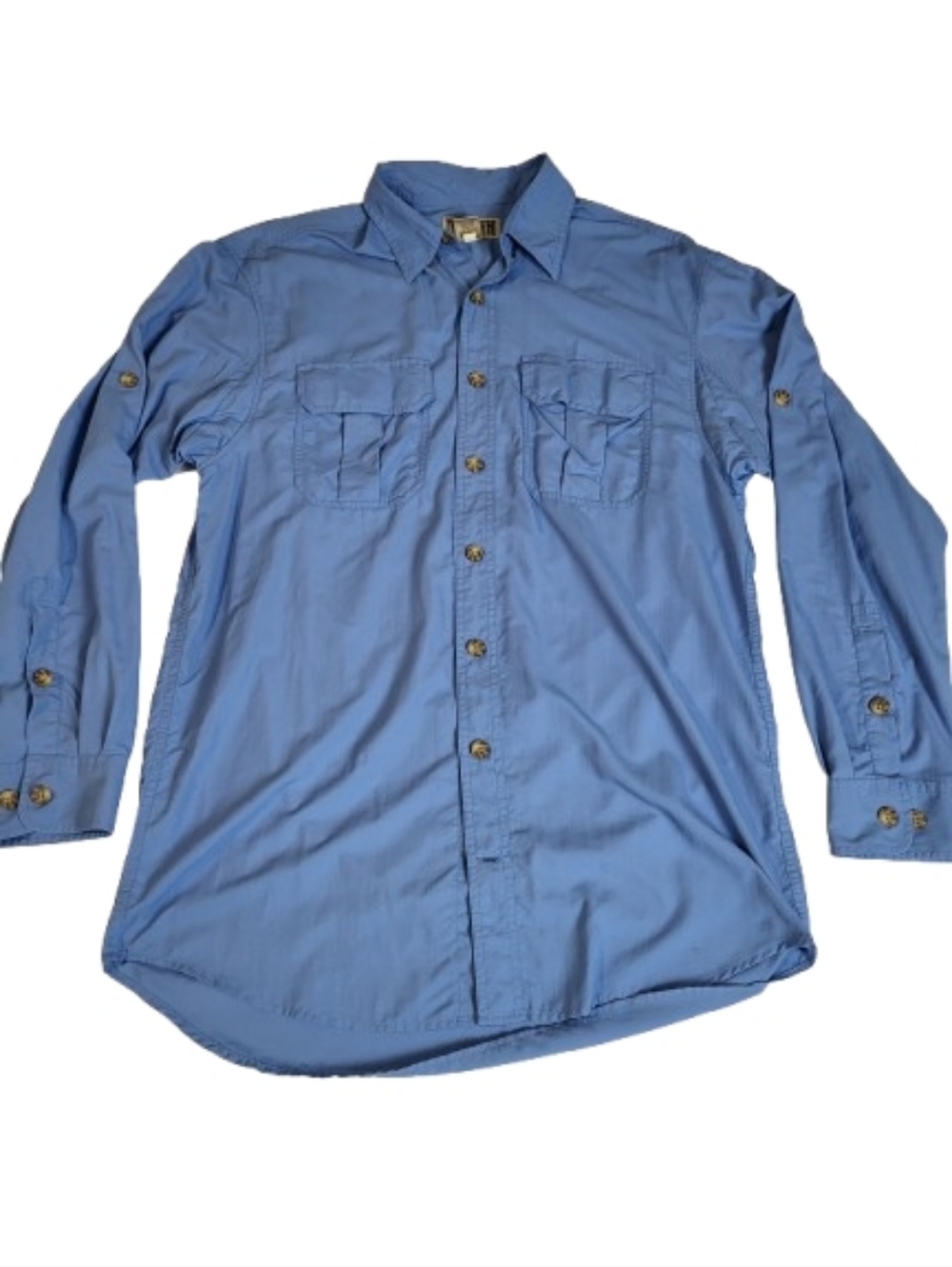 Duluth Trading Co Longsleeve Button Down Nylon Shirt Lightweight Fishing Vented - Picture 1 of 7